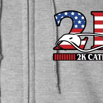 2k Catfishing Usa Flag Letters Fishing Full Zip Hoodie