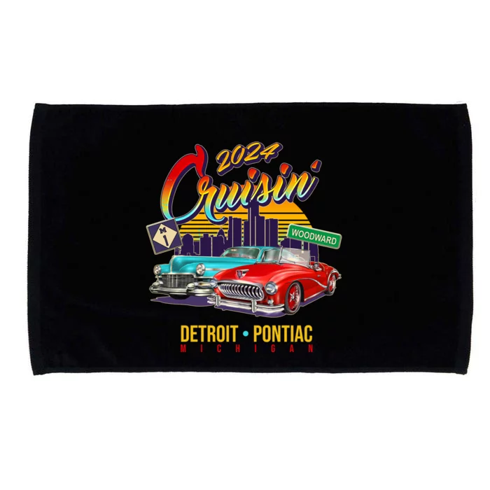 2024 Cruisin Woodward Ave Cruise Detroit To Pontiac Classic Cars Microfiber Hand Towel