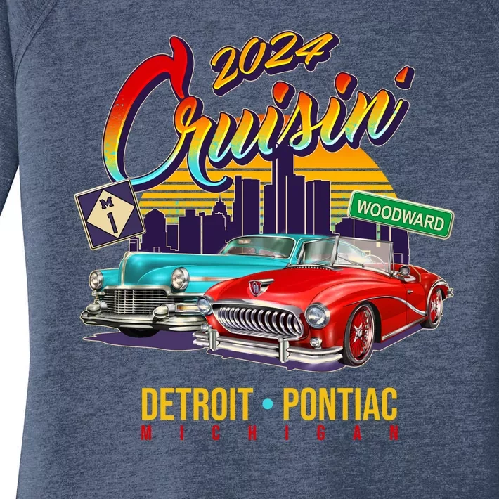 2024 Cruisin Woodward Ave Cruise Detroit To Pontiac Classic Cars Women's Perfect Tri Tunic Long Sleeve Shirt