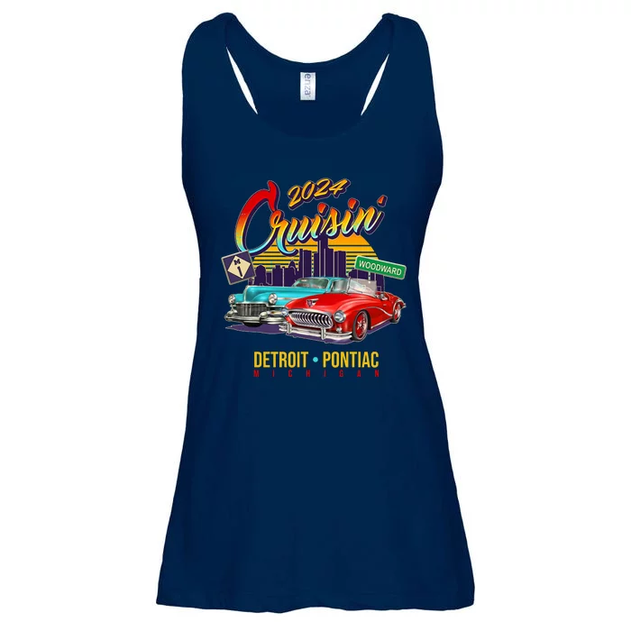 2024 Cruisin Woodward Ave Cruise Detroit To Pontiac Classic Cars Ladies Essential Flowy Tank