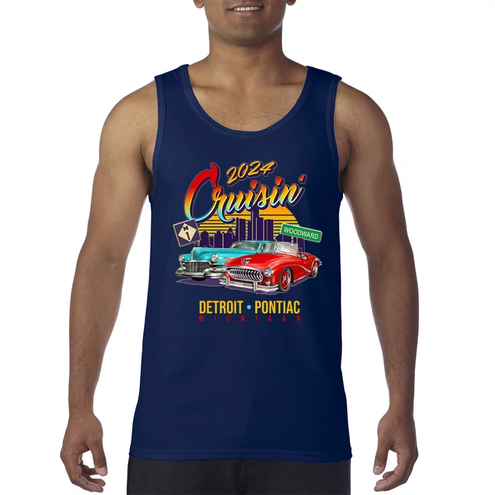 2024 Cruisin Woodward Ave Cruise Detroit To Pontiac Classic Cars Tank Top