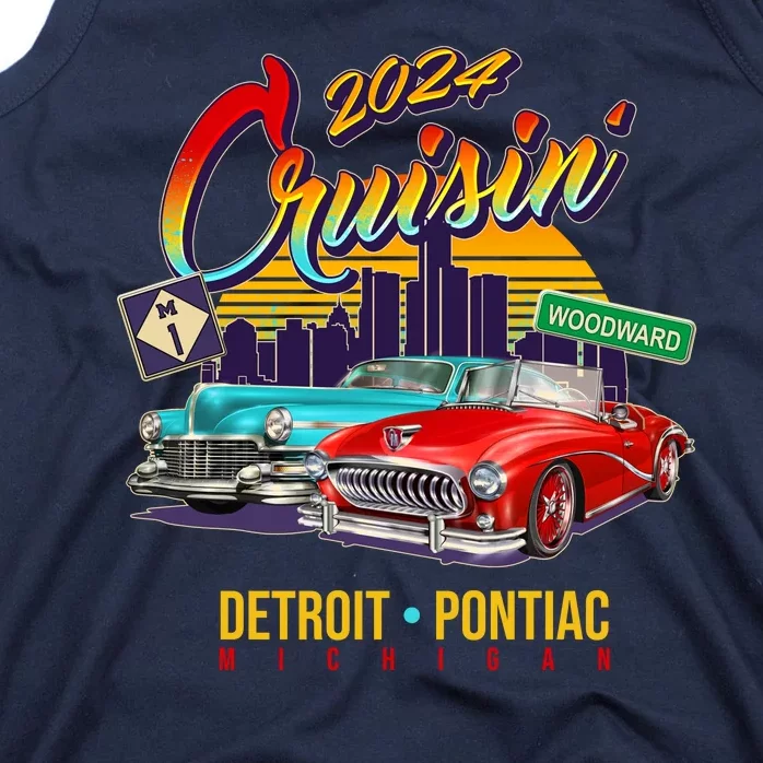 2024 Cruisin Woodward Ave Cruise Detroit To Pontiac Classic Cars Tank Top