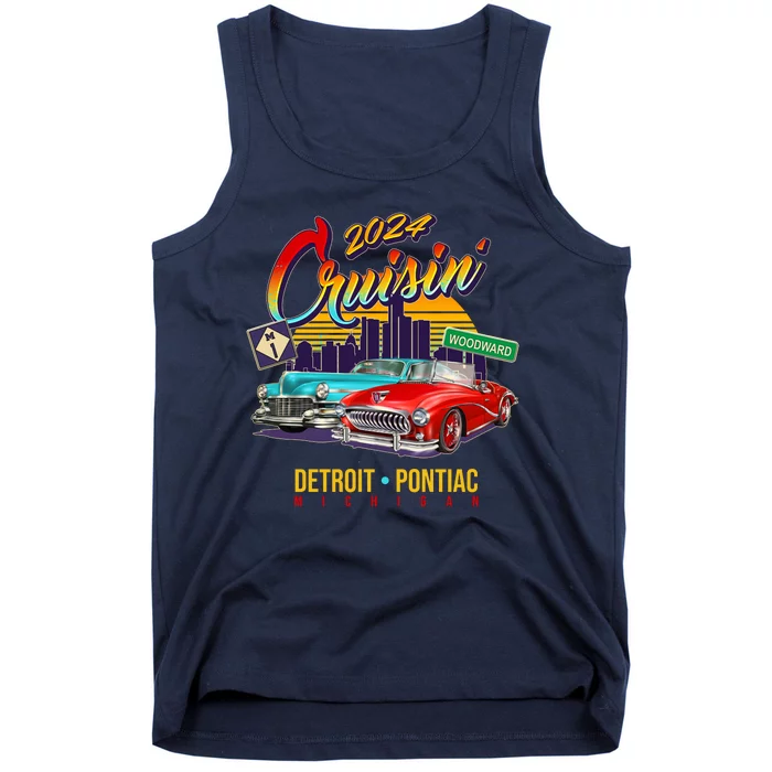 2024 Cruisin Woodward Ave Cruise Detroit To Pontiac Classic Cars Tank Top