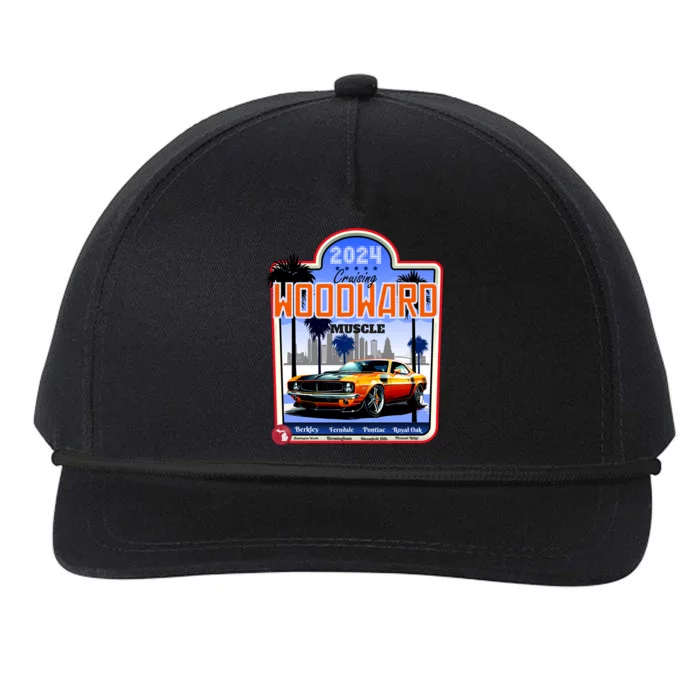 2024 Cruising Woodward Muscle Car Scenic Snapback Five-Panel Rope Hat