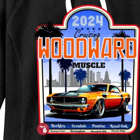 2024 Cruising Woodward Muscle Car Scenic Women's Fleece Hoodie