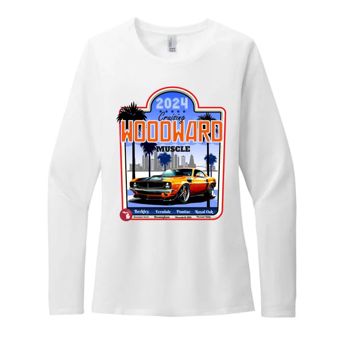 2024 Cruising Woodward Muscle Car Scenic Womens CVC Long Sleeve Shirt