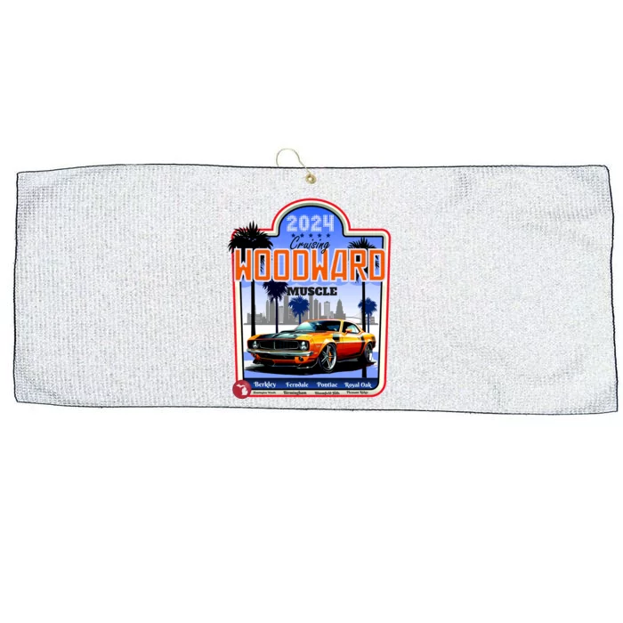 2024 Cruising Woodward Muscle Car Scenic Large Microfiber Waffle Golf Towel