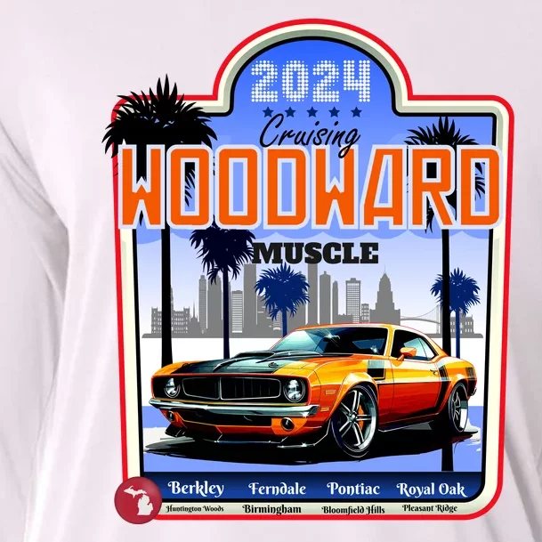 2024 Cruising Woodward Muscle Car Scenic Cooling Performance Long Sleeve Crew