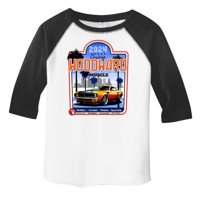 2024 Cruising Woodward Muscle Car Scenic Toddler Fine Jersey T-Shirt