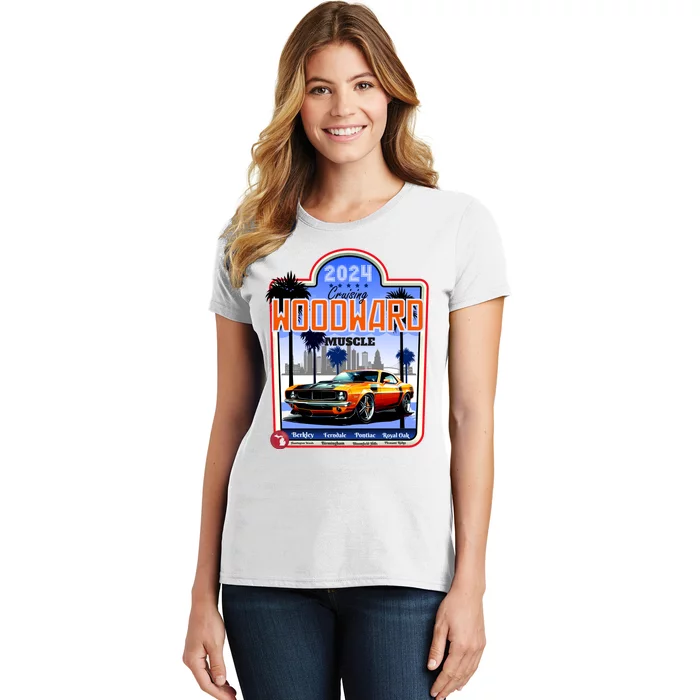 2024 Cruising Woodward Muscle Car Scenic Women's T-Shirt