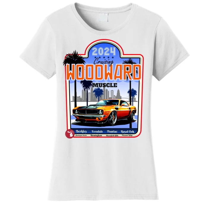 2024 Cruising Woodward Muscle Car Scenic Women's T-Shirt