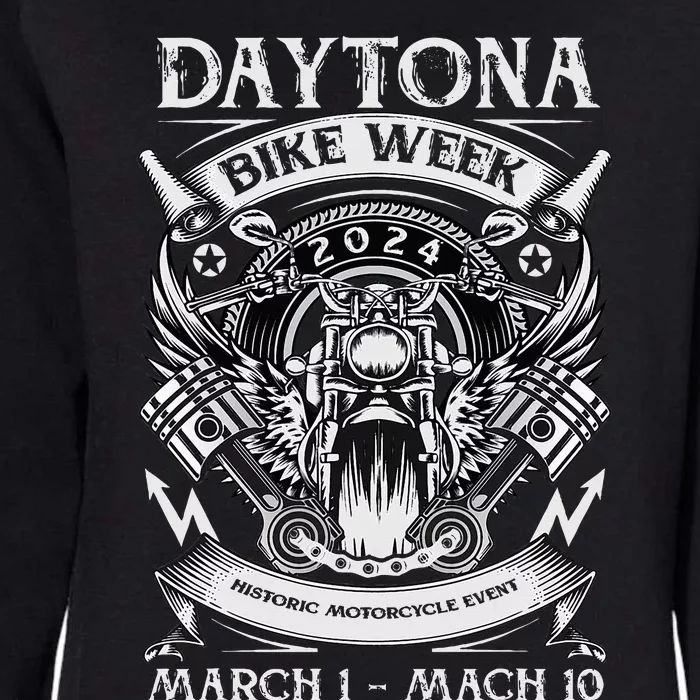 2024 Daytona Beach Bike Week Checkered Flag Womens California Wash Sweatshirt