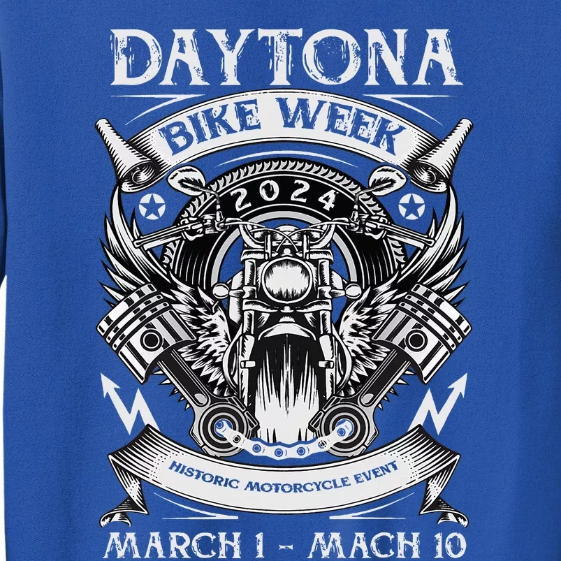 2024 Daytona Beach Bike Week Checkered Flag Tall Sweatshirt