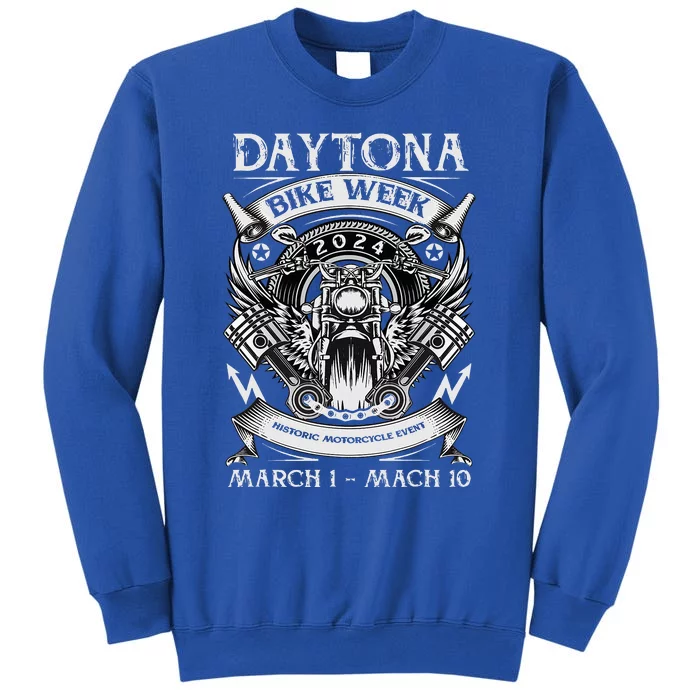 2024 Daytona Beach Bike Week Checkered Flag Tall Sweatshirt