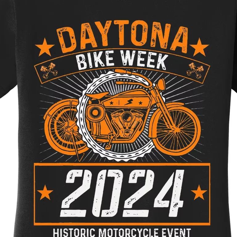 2024 Daytona Beach Bike Week Checkered Flag Women's T-Shirt