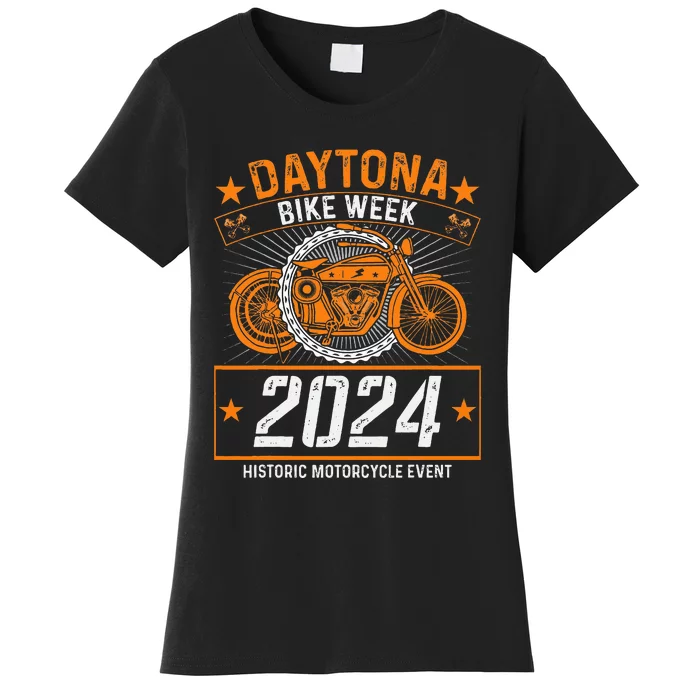 2024 Daytona Beach Bike Week Checkered Flag Women's T-Shirt