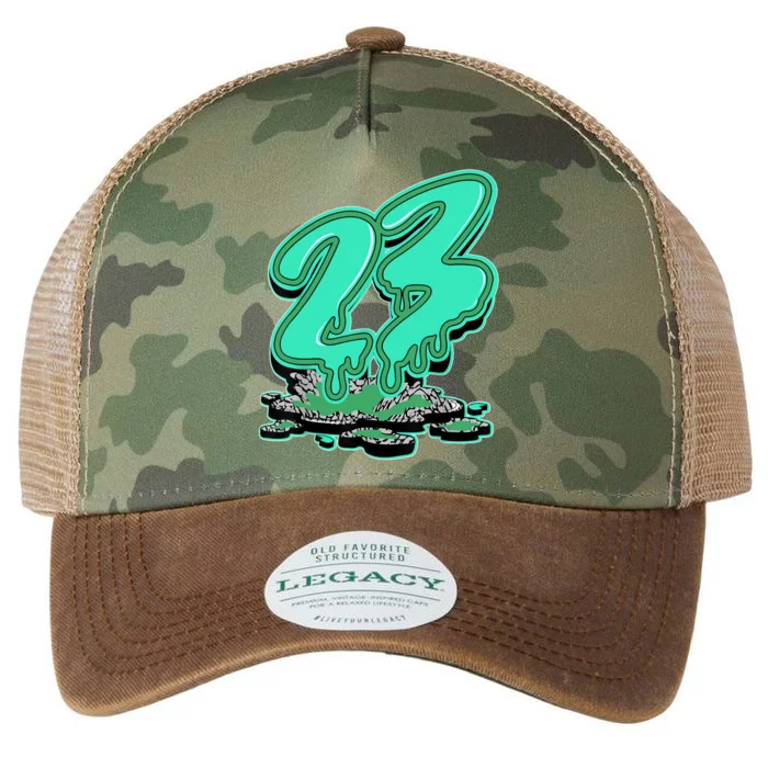 23 Drip Black Green Glow 3s Matching Legacy Tie Dye Trucker Hat