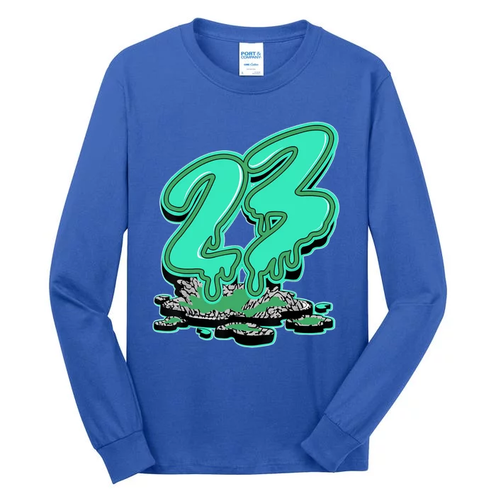 23 Drip Black Green Glow 3s Matching Tall Long Sleeve T-Shirt