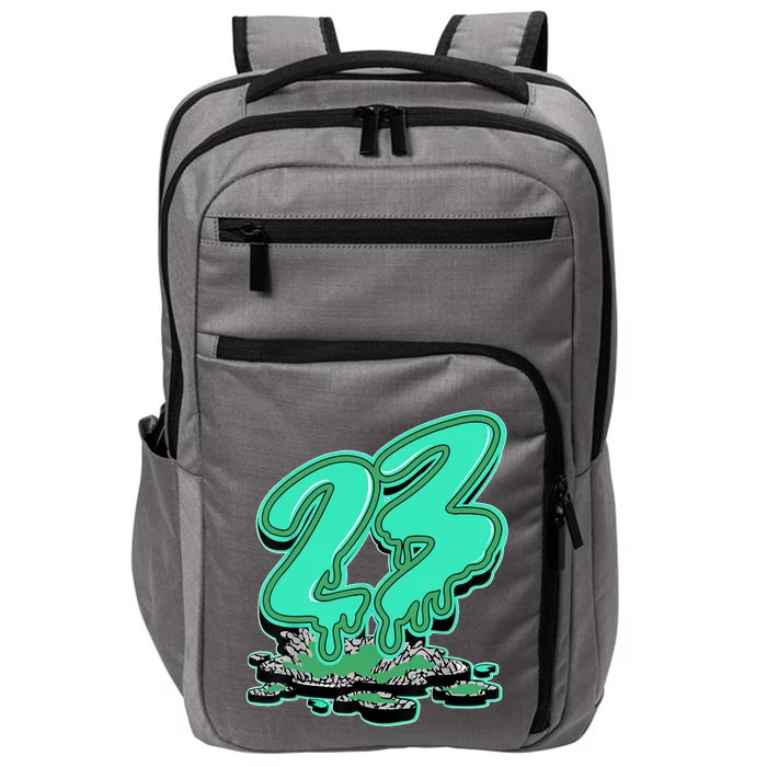 23 Drip Black Green Glow 3s Matching Impact Tech Backpack