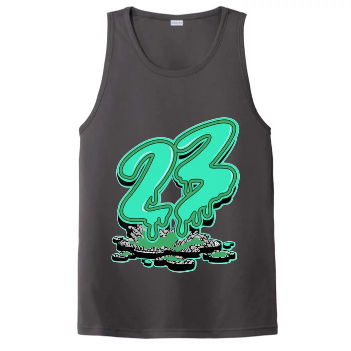 23 Drip Black Green Glow 3s Matching Performance Tank