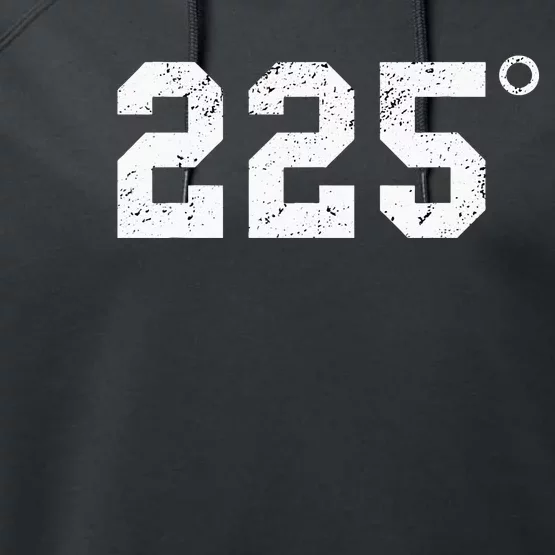 225 Degrees BBQ Grilling Smoking Meat Performance Fleece Hoodie