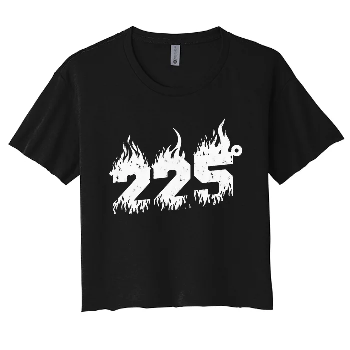 225 degrees Barbecue Grill and smoke Women's Crop Top Tee