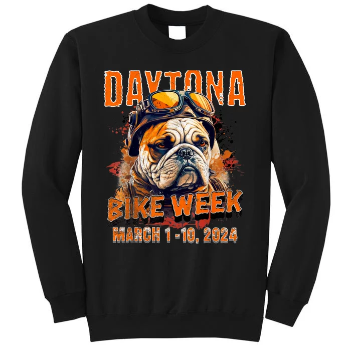 2024 Daytona Beach Bike Week Vintage Rally Art On Front Tall Sweatshirt