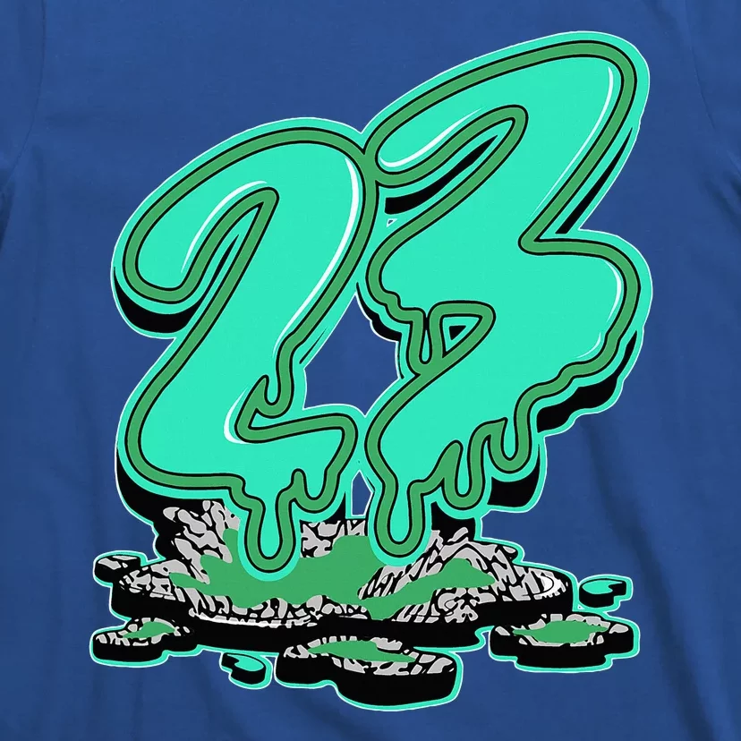 23 Drip Black Green Glow 3s Matching T-Shirt