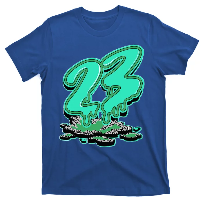 23 Drip Black Green Glow 3s Matching T-Shirt