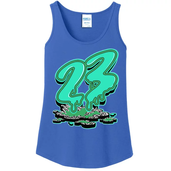 23 Drip Black Green Glow 3s Matching Ladies Essential Tank