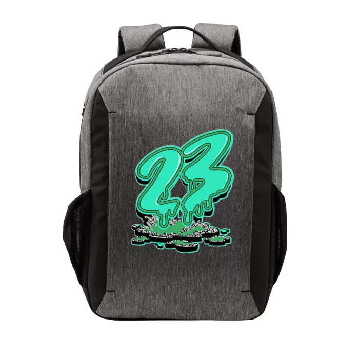 23 Drip Black Green Glow 3s Matching Vector Backpack