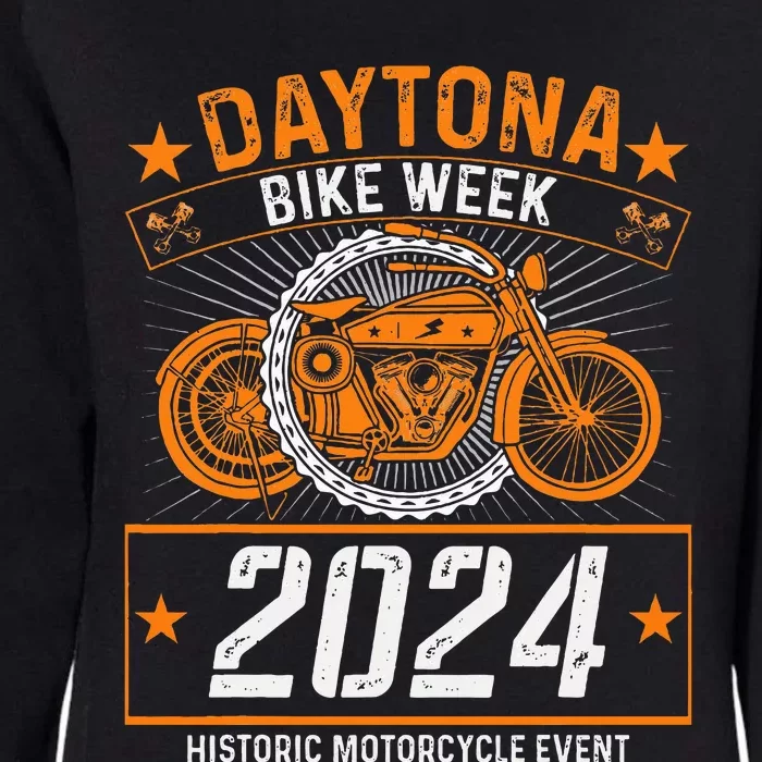 2024 Daytona Beach Bike Week Checkered Flag Design Womens California Wash Sweatshirt