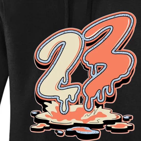 23 Drip Crimson Bliss 5s Matching Women's Pullover Hoodie