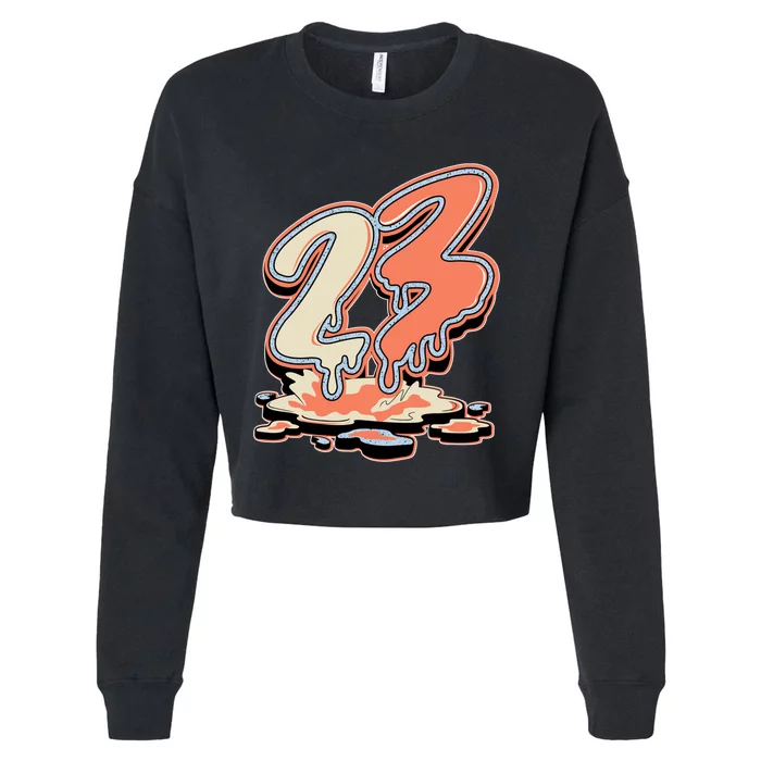 23 Drip Crimson Bliss 5s Matching Cropped Pullover Crew