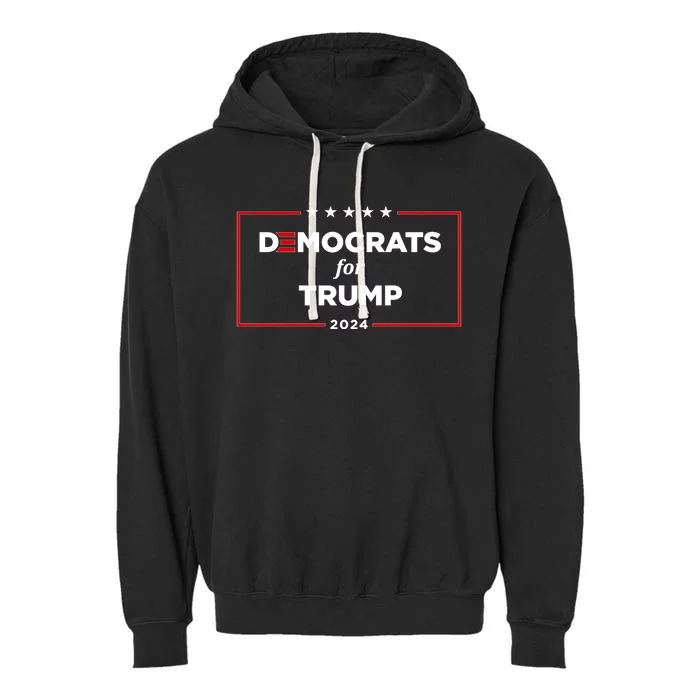 2024 Democrats For Trump Garment-Dyed Fleece Hoodie