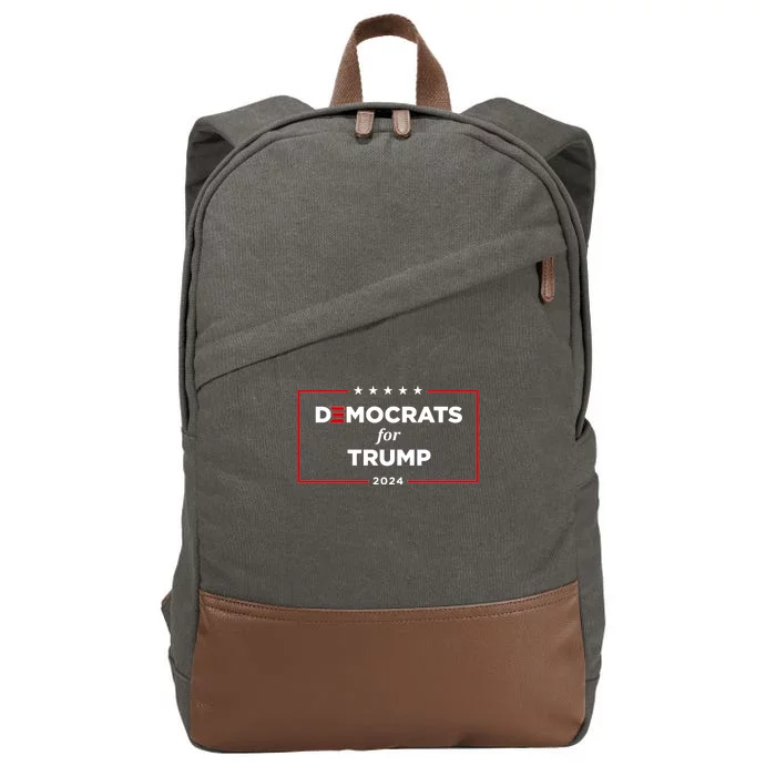 2024 Democrats For Trump Cotton Canvas Backpack