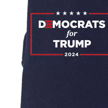 2024 Democrats For Trump Doggie 3-End Fleece Hoodie