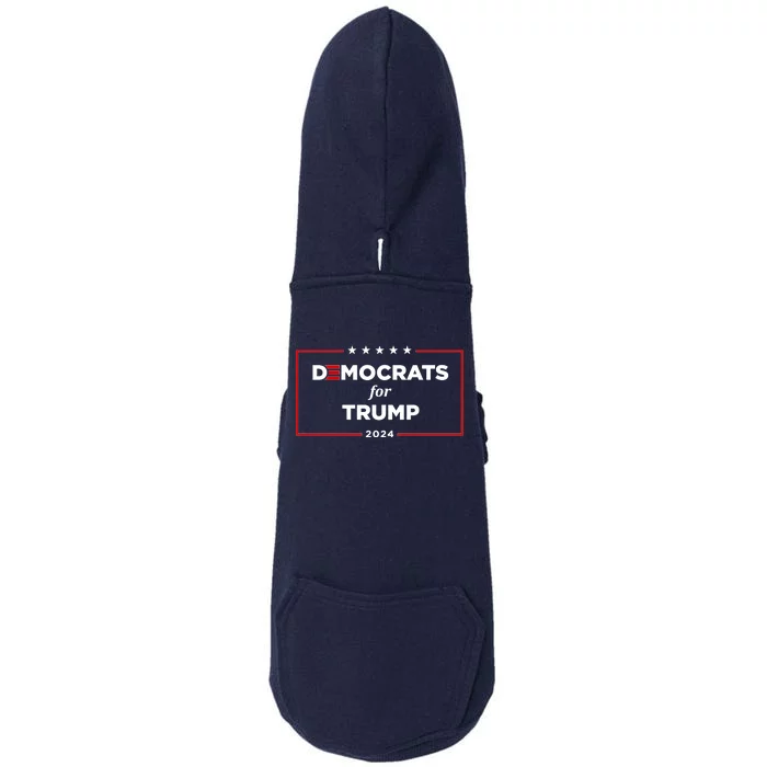 2024 Democrats For Trump Doggie 3-End Fleece Hoodie