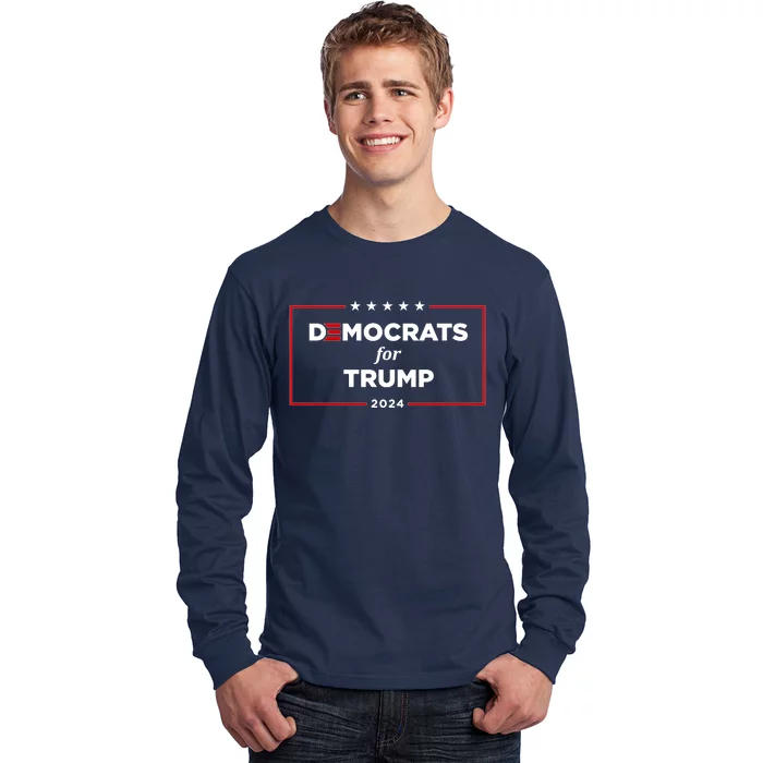 2024 Democrats For Trump Long Sleeve Shirt