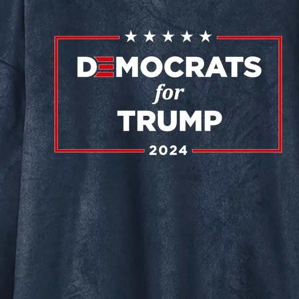 2024 Democrats For Trump Hooded Wearable Blanket