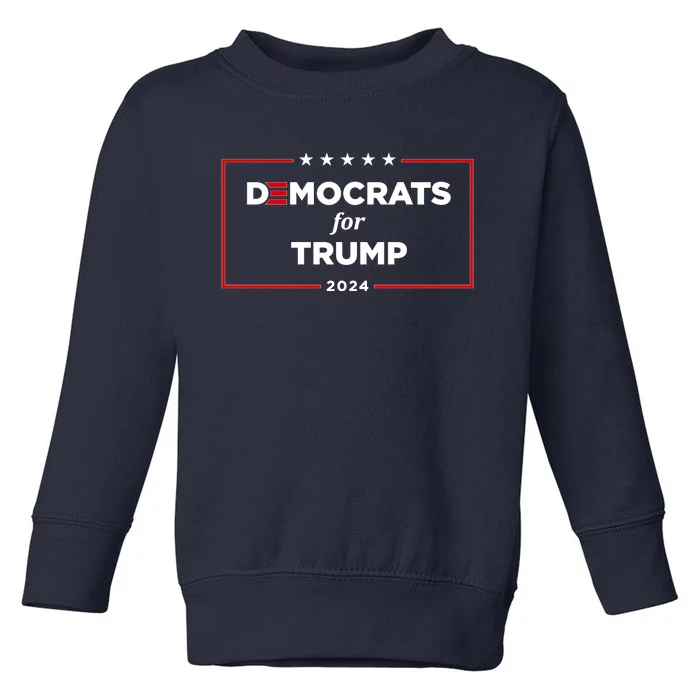 2024 Democrats For Trump Toddler Sweatshirt