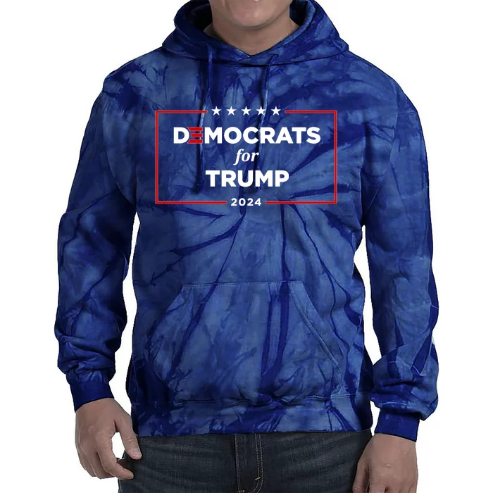 2024 Democrats For Trump Tie Dye Hoodie