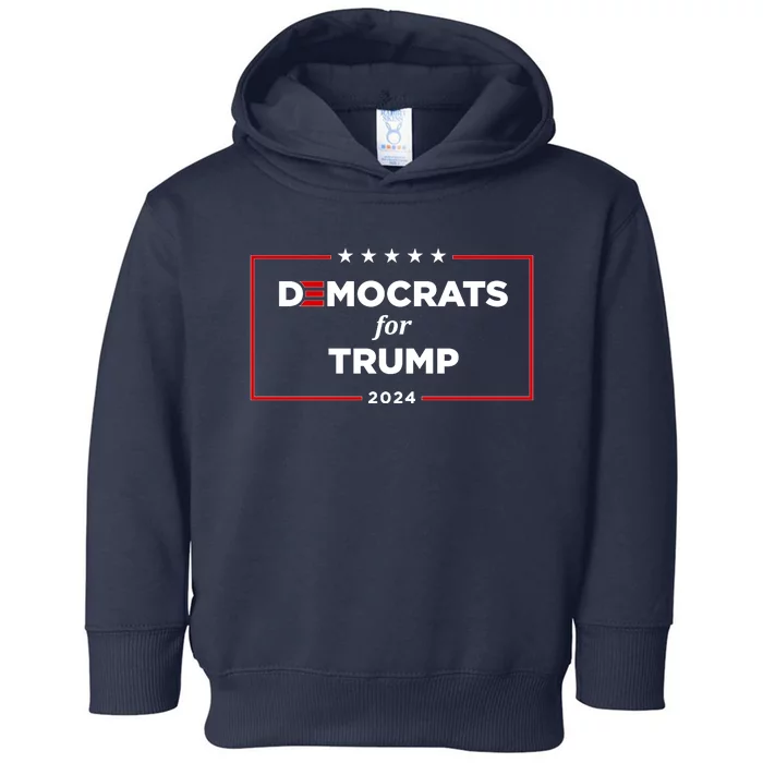 2024 Democrats For Trump Toddler Hoodie