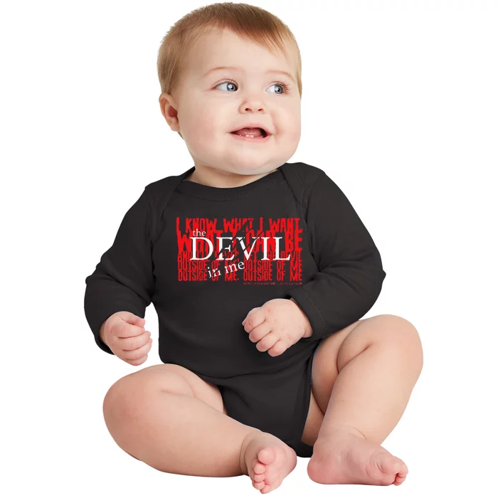 2220s Devil In Me Scary Halloween Lyrics Baby Long Sleeve Bodysuit