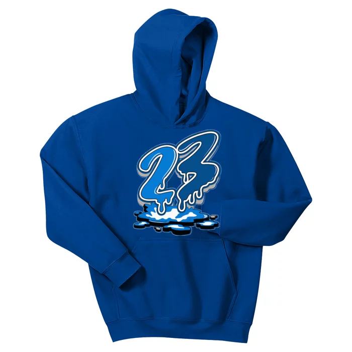 23 Drip Military Blue 4s Matching Kids Hoodie