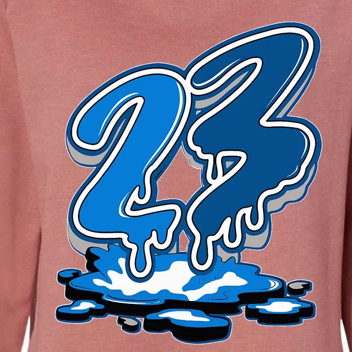 23 Drip Military Blue 4s Matching Womens California Wash Sweatshirt