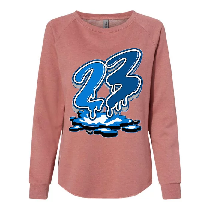 23 Drip Military Blue 4s Matching Womens California Wash Sweatshirt