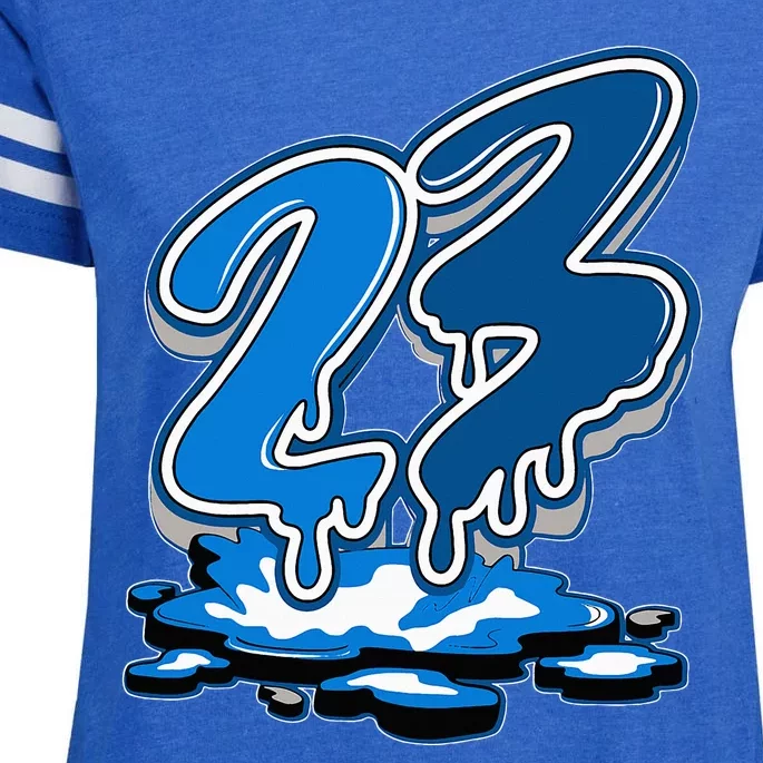 23 Drip Military Blue 4s Matching Enza Ladies Jersey Football T-Shirt