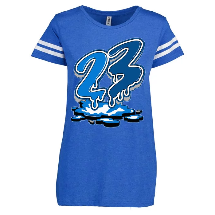 23 Drip Military Blue 4s Matching Enza Ladies Jersey Football T-Shirt