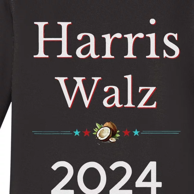 2024 Democratic Presidential Election Nominees Harris Walz Baby Long Sleeve Bodysuit